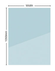 Channel Glazed Glass Pool Fence Glass Panels, 1350mm high, Choose Width