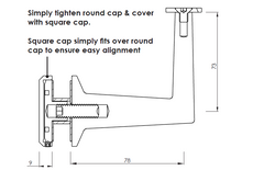 EURO OFFSET SOHO BRACKET - SQUARE