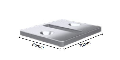 70x60mm base plate - Image 1