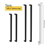 Aluminium Pool Gate converters Black powder coated aluminium PACK OF 2