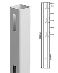 127MM X 127MM 1 way post - 3 Rail Hampton Fencing Post, 7 Year Warranty