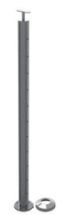 END POST 50.8mm drilled & tapped M6 base plated post for wire balustrade