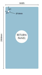 STAL MODULAR GLASS PANELS - RETURN PANELS, Frameless slidig shower screen return panel