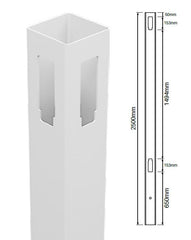 127mm X 127mm 90 Degrees PVC fence post - Full privacy, 7 year Warranty