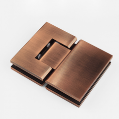SHOWER HINGE GLASS TO GLASS 180 Degrees ANTIQUE BRONZE - Image 1