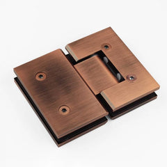 SHOWER HINGE GLASS TO GLASS 180 Degrees ANTIQUE BRONZE - Image 2