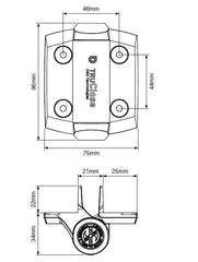 TruClose gate hinge pair 2 ALIGNMENT LEGS, self closing