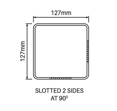 127MM X 127MM 90 Degrees PVC fence post - Slat top 2500MM LONG, 7 Year Warranty