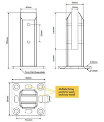 Base plated pool spigot DOUBLE FRICTION Includes domical cover
