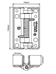 Kwik Fit and hinge pair FIXED TENSION pool gate hinge