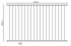 Xpress fence in a box - boundary fencing ALUMINIUM POWDER COATED BLACK 1200MM H x 2000MM W