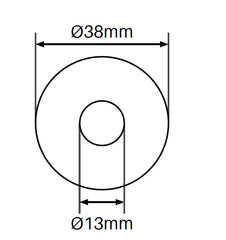 38mm Diameter nylon washer Black nylon