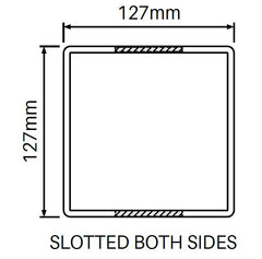 127MM X 127MM 2 way post - 3 Rail Hampton Fencing Post, 7 Year Warranty