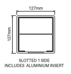 Heavy Duty 127MM X 127MM 1 way gate post - 3 Rail Hampton Fencing Post