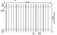 Batten in a Box 1200mm H x 2000mm W, Pool Fence Compliant, Batten Fence Panel