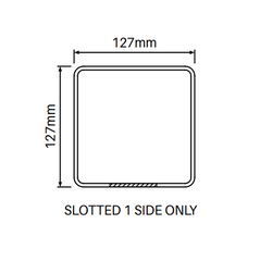 127MM X 127MM 1 way PVC fence post - Slat top 2500MM LONG, 7 Year Warranty