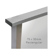 SG1 - HANDRAIL & ACCESSORIES - 75 x 30mm Rect Top Rail Capping - 6000mm Length - Image 1
