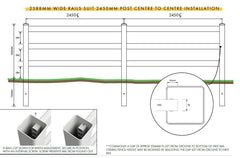 3 Rail Fencing PVC Hamptons fencing rails, Acerage PVC Fencing, 7 Year Warranty
