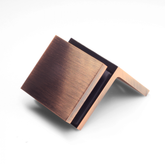 BRACKET SQUARE GLASS TO WALL 90 Degrees ANTIQUE BRONZE - Image 1
