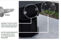 DECK JACKS - Tek Screw - Stainless Steel 304 Pack of 50