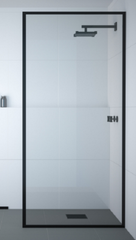 Framed Walk in Shower Screen, 3 width options. Shower Panel, Chrome Frame