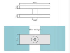 Rigi Clamp 180 Degrees , Glass to Glass Pool Fence Connector Clamp Bracket - For 12mm glass