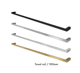 Stainless Bathroom towel rail, Brushed Gold, Black, Brushed Satin or Polished