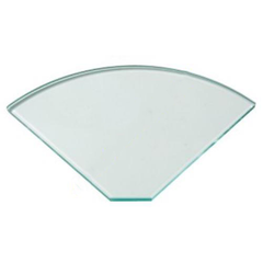 10mm Toughened Glass Corner Shelf RADIUS SHELVES