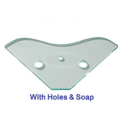 10mm Toughened Glass Corner Shelf CRESCENT SHELVES