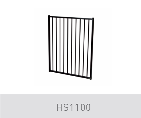 Homesafe Flat Top Aluminium Pool Gate - 970 x 1200mm SHALE GREY - Image 1