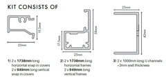 Premium Perf Balustrade - 38x25mm - FRAME KIT - Image 3