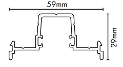 5800mm - Aluminium Oval Handrail with Channel Insert - Image 5