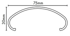 5800mm - Aluminium Oval Handrail with Channel Insert - Image 6