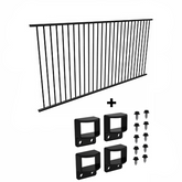 Panel + Fittings Package Deal - Pool Fence Panel PLUS Fittings Set - Aluminium. - 2.45m x 1.2m high - Image 1