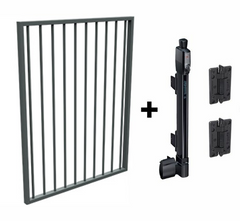Pool Safe Gate Kit - Aluminium Pool Gate Package - with flanged 1300mm latch post to bolt down option.