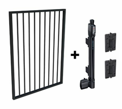 Pool Safe Gate Kit - Aluminium Pool Gate Package - with flanged 1300mm latch post to bolt down option.