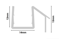 Slimline PVC under door water seal
