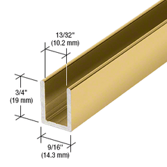 Anodised Gold Shower Screen Channel for 10mm Glass