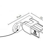 Summit Nanorail 25x21mm wall plate vertical adjustable - Right - Black