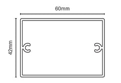 Slotted mid-rail 60mm x 42mm NIL SPACING 5800MM LONG