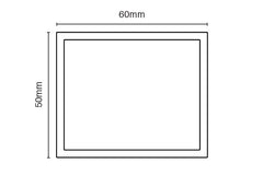 RIGHT slotted gate side frame 60mm x 50mm 9MM SPACING 5800MM LONG