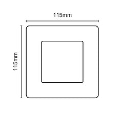 Aluminium 115mm x 115mm dress ring for 65mm posts