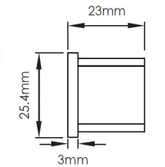 NANORAIL 25X21MM END CAP