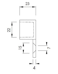NANORAIL 25X21MM WALL PLATE