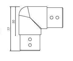 SUMMIT 38mm DIA RADIUS CORNER JOINER 316 STAINLESS STEEL
