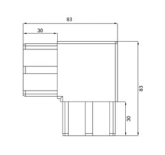 SOLO 50x10mm,90 Degrees JOINER