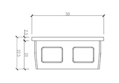 50X25MM EURO OFFSET END CAP