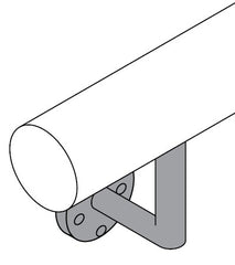 MOD 50 - ROUND 316 STAINLESS STEEL WALL SUPPORT FIXED CURVE SADDLE