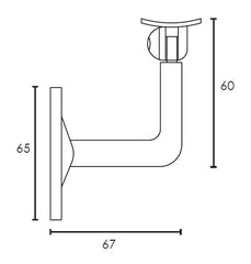 MOD 50 - ROUND 316 STAINLESS STEEL WALL SUPPORT SWIVEL CURVED SADDLE