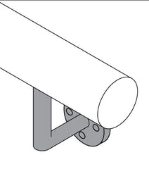 MOD 50 - ROUND 316 STAINLESS STEEL WALL SUPPORT SWIVEL CURVED SADDLE